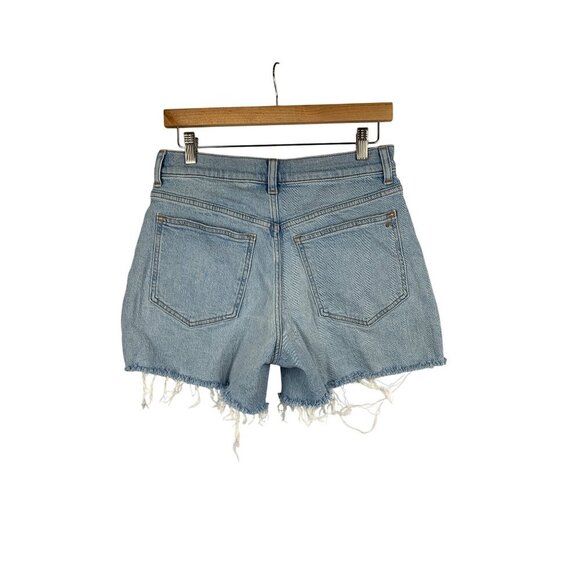 Madewell Womens Mid-Length Denim Shorts Size 28 Light Blue - Picture 2 of 4